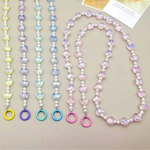 Anti-lost Love Heart Phone Strap Wallet Necklace Chain Wallet - Photo 1 sur 14