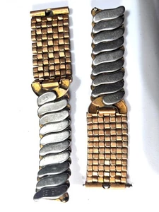 Vintage GEMEX USA Bicolor Expansion Watch Band 5/8" 15mm Rare Collectible - Bild 1 von 14