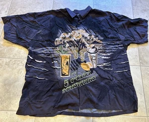 Vintage Big Dogs Herren Hawaiihemd mit Knopfleiste It’s 5 O’Clock Somewhere Größe 4XL - Bild 1 von 7