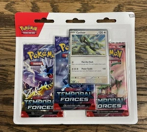 Pokemon Juego de Cartas Coleccionables Fuerzas Temporales Escarlata y Violeta Paquete de 3 Booster Blister Cyclizar - Imagen 1 de 2