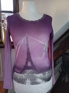 Jette Damen Bluse Mit Muster Oberteil Gr.36 Lila - Bild 1 von 5
