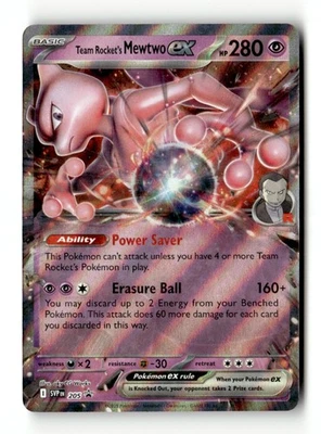 Team Rocket's Mewtwo ex SV: Scarlet & Violet Promo Cards 205 NM Pokémon TCG - Image 1 of 2