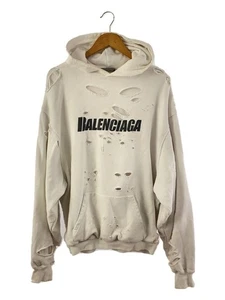 BALENCIAGA Hoodie Kids 110cm Circumference XS Cotton White TKVB6 Used - Picture 1 of 5