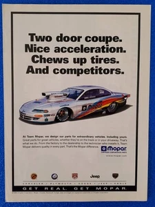1998 MOPAR PARTS NHRA RACER CHRYSLER PLYMOUTH JEEP EAGLE DODGE ORIGINAL PRINT AD - Picture 1 of 1