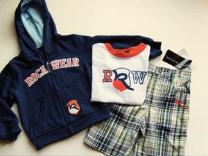 NEW Boys ROCAWEAR Jacket Shirt Shorts Set 2T Clothes Outfit - Picture 1 of 1