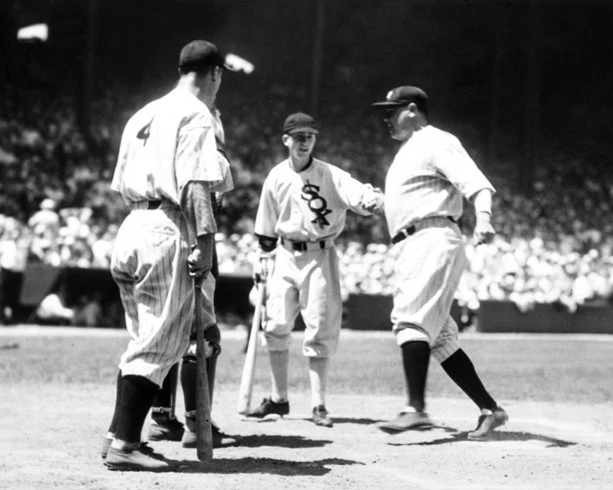 New York Yankees BABE RUTH and LOU GEHRIG Glossy 8x10 Photo 1933 All-Star Game - Image 1 of 1