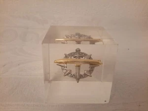 INSIGNE POITRINE SOUS MARINIER MARINE NATIONALE FRANCAISE INCLUSION RESINE - Picture 1 of 3