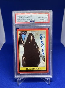 1983 Star Wars ROTJ #57 The Emperor RC SIGNED Ian McDiarmid PSA/DNA 10 Auto - Picture 1 of 11
