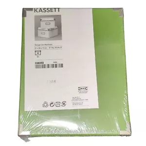 IKEA KASSETT grüne Aufbewahrungsboxen 2er Set 8 1/4" x 10 1/4" x 6" VERSIEGELT NEU - Bild 1 von 7