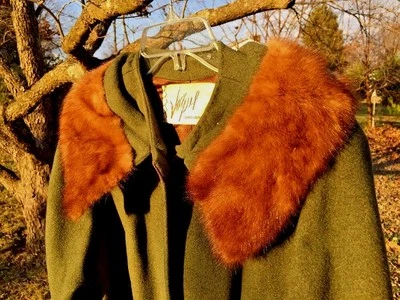 ANTIQUE MINK FUR Coat Blazer Jacket VOGUE Womens Sz 12 14 Arm Lengh 21.5 Bust 22 - Image 1 of 4