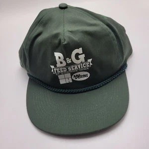 B&G Feed Services Wayne Farm Hat Cap Green Adult Used Snapback Vtg G11D - Picture 1 of 5