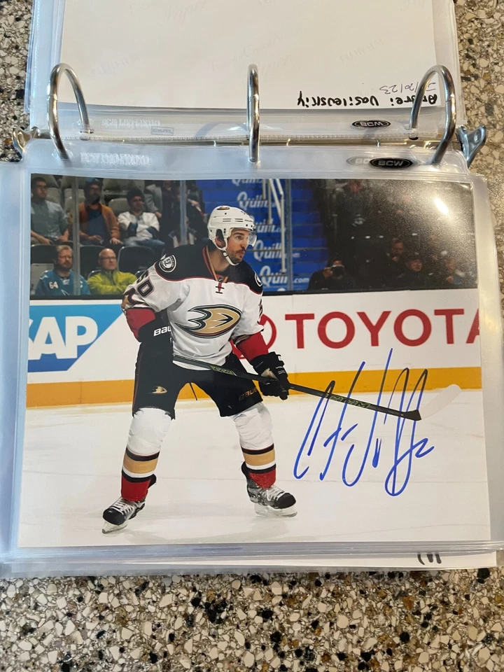 Foto 8x10 autografiada firmada por Antoine Vermette de los patos de Anaheim Foto 1 de 1