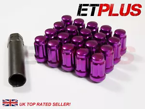 20 x Purple Spline Wheel Nuts M12x1.25 Fits Subaru Impreza Hatch Sti WRX - Picture 1 of 2