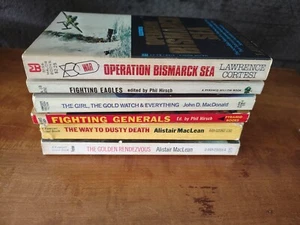 LOT OF 6 VINTAGE ASSORTED PAPERBACK BOOKS (MacDONALD/MacLEAN/CORTESI) - Imagen 1 de 15