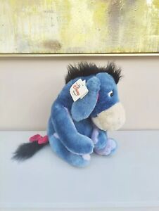 Disney Store Eeyore 12" Plush Detachable Tail Winnie The Pooh Blue Donkey Tag
