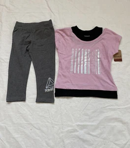 Reebok baby Girls Kids , 2 pieces Set  , charcoal ,Size 2T , 60% Cotton ,40%Poly - Picture 1 of 4