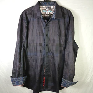 Robert Graham Herren 2XL Geometrisches Langarm Button Down Hemd Flip Manschette AB60 - Bild 1 von 12