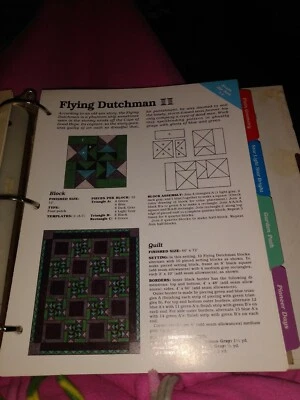 Flying Dutchman Quilt Pattern Spinning Spools w/uncut plastic templates - Image 1 of 2