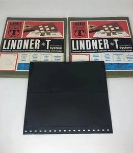 Linder T Falzlos Album Black Banknote Half Split Transparent System OMNA 18 Hole - Picture 1 of 8
