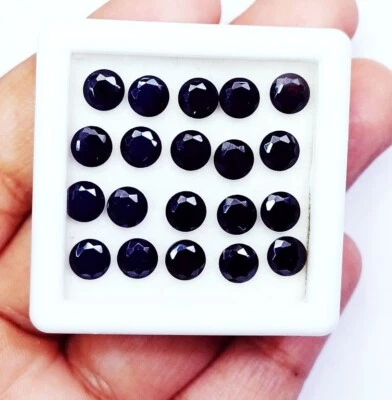 Black Moissanite Diamond Cut 5 MM "Round Cut" Certified Loose Gemstone 16Pcs Lot - Image 1 of 4