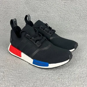 Adidas NMD R1 Mens 8.5 Shoes Black Blue Red OG Boost Primeknit PK 2017 Running ! - Picture 1 of 13