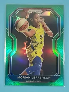 2021 Panini Prizm WNBA GREEN PRIZM Moriah Jefferson Dallas Wings #9 - Picture 1 of 2