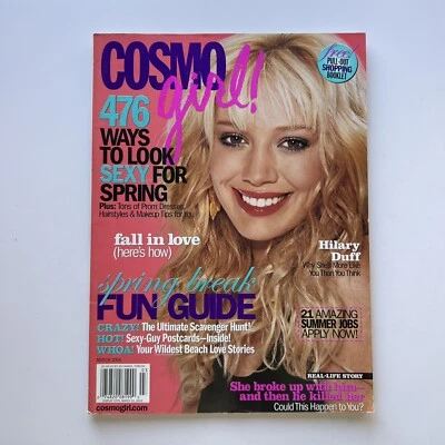 ✅ Cosmo Girl Magazine March 2004 Vol 6 Issue 2 - Hilary Duff Cover Foto 1 de 4