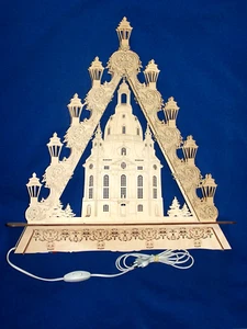Weihnachtsbogen, Dresden-Frauenkirche, Erzgebirge-Holznischel. H. 54 cm - Bild 1 von 10