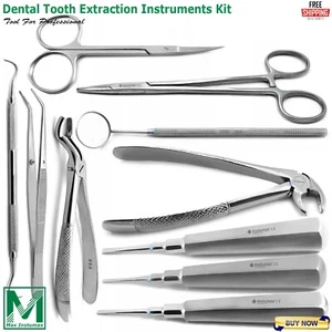 Chirurgisches Extraktionsset Aufzüge Wurzel Oralchirurgie Zahnpinzette Scherenset - Bild 1 von 9