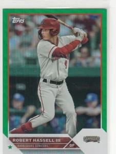 2023 Topps Pro Debut Foil Parallel Green #01/99 ROBERT HASSELL III Nationals - Picture 1 of 2