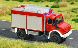 Busch 5599 - 1/87/H0 Mercedes Unimog U 5023 - Fire Brigade With Blue Light - New - Picture 1 of 1