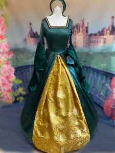 Elizabethan fancy dress costume gable hood Anne Boleyn theatre plays drama QUEEN - Picture 1 of 9