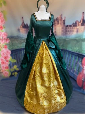 Elizabethan fancy dress costume gable hood Anne Boleyn theatre plays drama QUEEN - Image 1 of 4