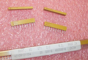 QTY (100) 100K Ohm MOLDED 10 PIN SIP BUSSED RESISTOR NETWORKS 4310R-101-104 - Picture 1 of 1