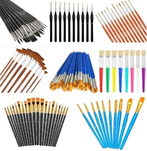 Painting brush set brushes for painting oil Paint Acrylic lot artist face bulk - Picture 1 of 65