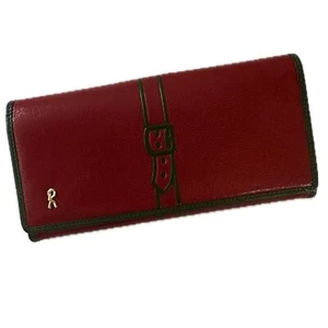 NWOT Roberta di Camerino Lulu Red Italian Leather Bi-Fold Snap Kiss Lock Wallet - Picture 1 of 7