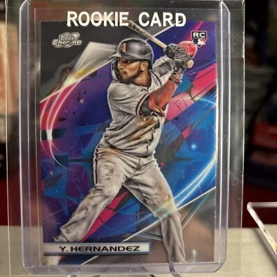 2022 Topps Chrome Cosmic Yonny Hernandez RARE Rookie Card RC ⭐️ MINT - Image 1 of 2