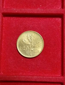 REP. ITALIANA 20 LIRE 1957 SPL QUERCIA VARIANTE "7 GAMBO LARGO" NC lot.domo. - Foto 1 di 3