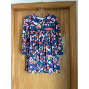 Vintage Girls HANNA ANDERSSON blue flowers long sleeve dress size 140 cm 10 - Picture 1 of 6