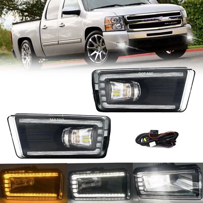 Par de luces antiniebla LED para Chevy Silverado Avalanche Suburban Tahoe 2007-2014 Foto 1 de 4