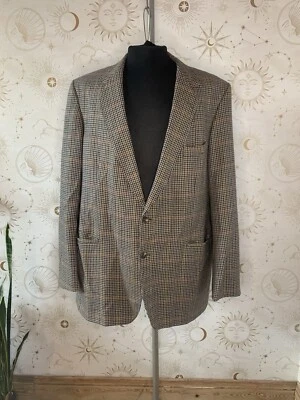 MAGEE Men’s Brown Wool Tweed Country Check HACKING Hunting Blazer Jacket 46 Long - Image 1 of 4