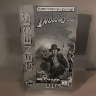 Young Indiana Jones Instruments Chaos Sega Genesis Game Instruction Manual Rare - Image 1 of 4