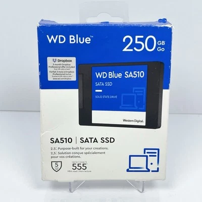 Western Digital WD Blue SA510 250GB 2.5” SATA SSD WDS250G3B0A – 7mm Cased - New - Image 1 of 4