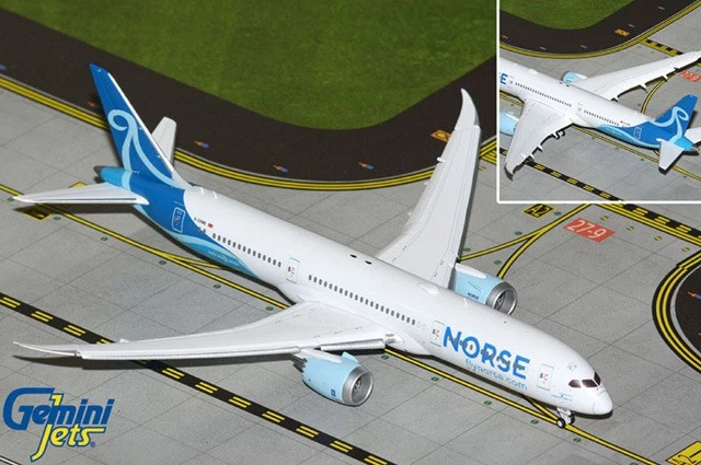 GJUBT2373F GeminiJets 787-9 Dreamliner 1/400 Model G-CKWS Norse Atlantic - Image 1 of 1