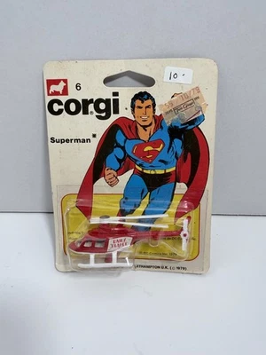 Helicóptero Corgi Juniors #6 Superman Jetcopter, de colección nuevo en blister sellado Foto 1 de 2
