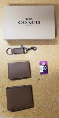 Coach New 8959-1 Bifold Leather Wallet - Brown #499 - Image 1 of 4