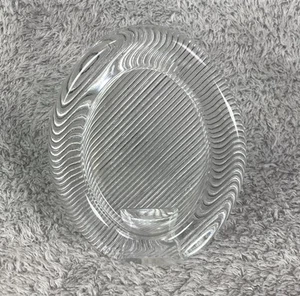 MIKASA Oval Picture Frame Clear Heavy Glass Vintage Crystal Ribbed - Picture 1 of 7