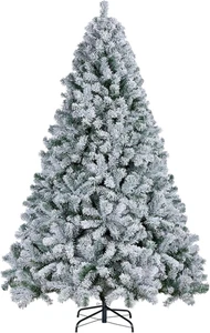 Albero Di Natale Innevato Artificiale 228 Cm Effetto Realistico Folto 1284 Rami  - Foto 1 di 12