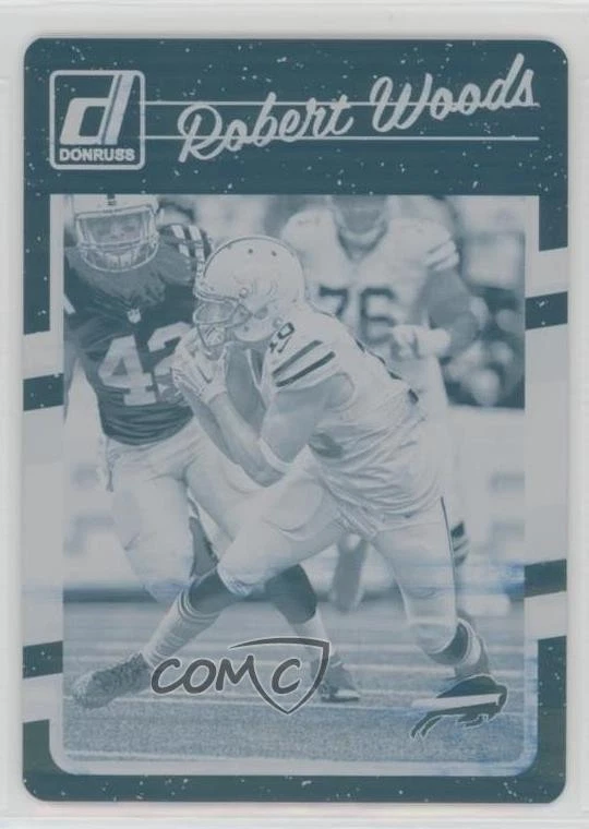 2016 Donruss Printing Plate Cyan 1/1 Robert Woods #34 7l6 - Image 1 of 3