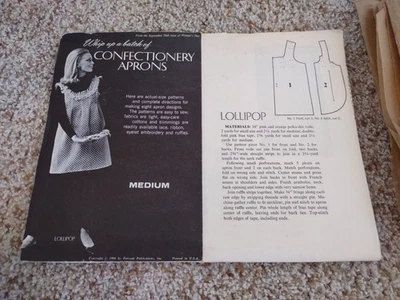 Woman's Day Confectionery Apron Sewing Pattern Size Medium From 1966 - Image 1 of 4